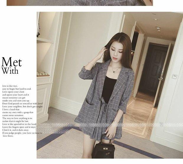 Phụ nữ mùa hè 2019 mới Hàn Quốc giản dị nhỏ phù hợp với áo khoác ngắn mùa xuân và mùa thu hai mảnh phù hợp với thời trang mùa xuân thủy triều - Business Suit đồ nữ đẹp