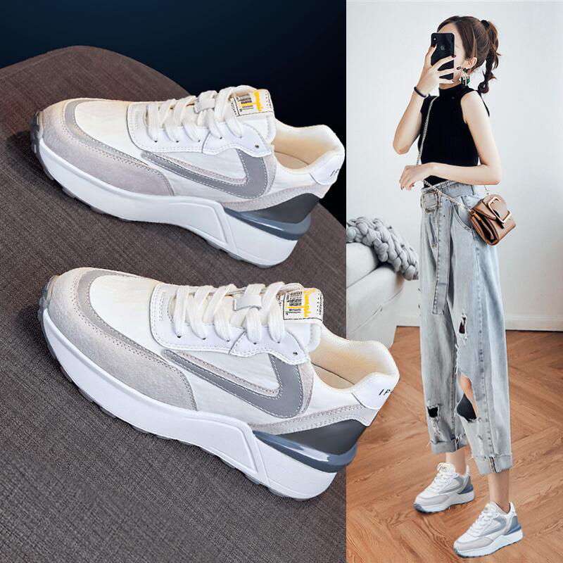 Inside heightening Aagan shoes Children ins Chains 2022 new 100 lap net red bursting casual sports genuine leather old daddy shoes