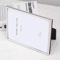 Nordic ins style simple silver metal table 5 inch 7 inch 6 inch 8 inch a4 wash photo made into photo frame with print