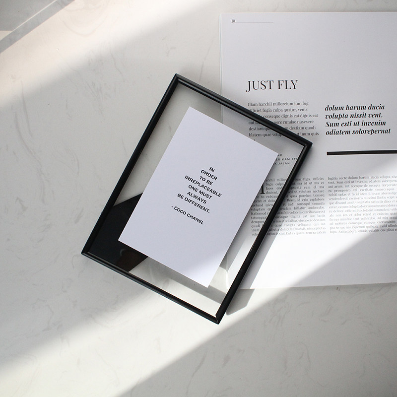 Photo printing and glass transparent photo frame custom photo album ornaments metal table 6 inch 8 inch a4 wall 6 inch 7