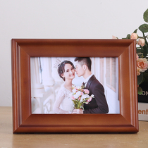 Log American retro 5 inch 6 inch 7 inch 8 inch 10 inch 12 inch solid wood wall photo frame setting table photo frame photo frame photo frame