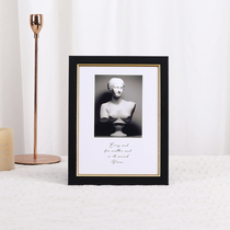 European photo frame setting 6 inch 7 inch 8 inch 10 inch 16 modern black photo frame A3 hanging wall couple photo bedside table