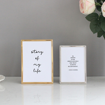 Simple modern exquisite fine edge texture photo frame setting table metal frame 6 inch 7 inch 8 inch 12 inch Advanced feel decoration