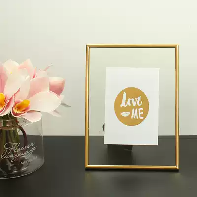 Nordic ins style simple glass metal photo frame table hanging wall eight inch 6 inch 7 inch 10 signature photo collection ornaments