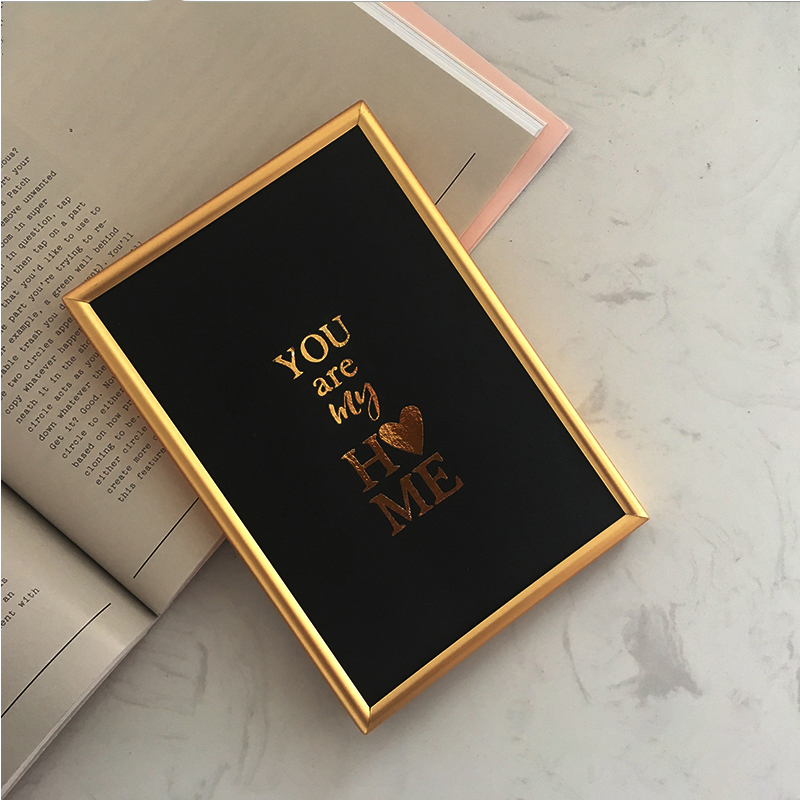 Nordic minimalist table gold zodiac frame retro nostalgic dumb gold eight inch 6 inch 7 inch 10 inch wall-mounted golden rim