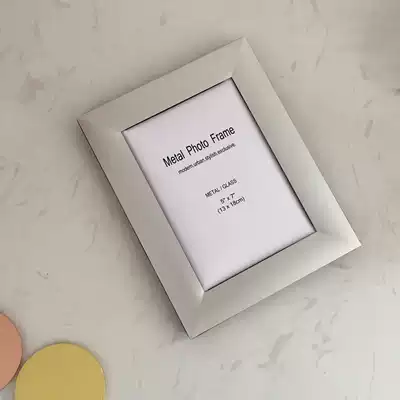 European white metal aluminum photo frame photo frame combination creative Table 5 inch 6 inch 7 inch 8 inch 10 inch simple hipster