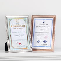 Authorized license book photo frame business license frame front copy Wall A4 certificate frame honor award frame