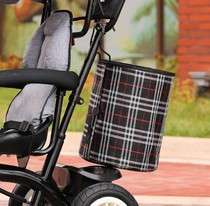 Childrens hand push tricycle accessories round rear hanging bag walking baby artifact storage basket Round Square back hanging bag