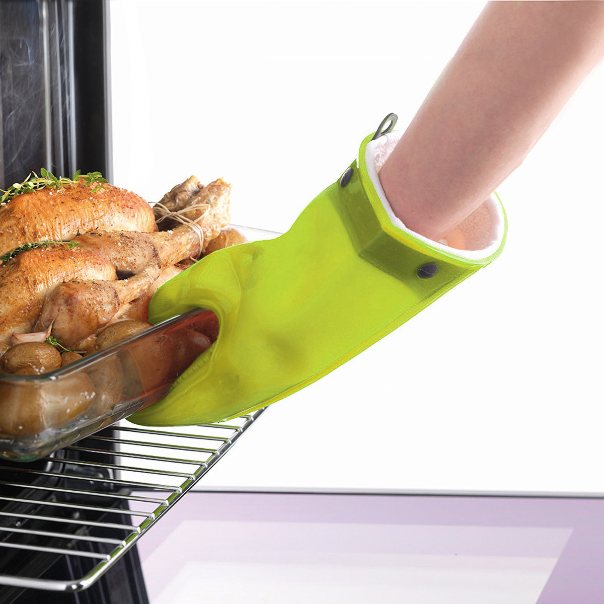 French mastrad thermal insulation gloves anti-scalding oven microwave oven baking anti-scalding kitchen high temperature anti-heat silicone thick