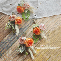 RYAN orange series design corsage business corsage opening store celebration meeting wedding celebration simulation flower