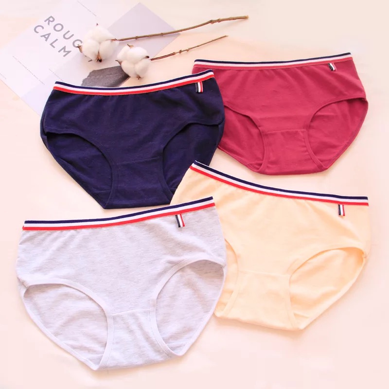 5 túi của đơn giản màu rắn đồ lót của phụ nữ cotton eo pocket hip tóm tắt đàn hồi side breathable đồ lót phụ nữ