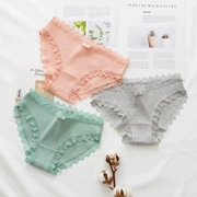 5 túi Màu sắc chủ đề cotton nữ đồ lót ren eo thấp sọc dọc túi thoáng khí