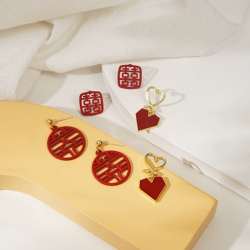 Красные серьги для невесты, праздничнный аксессуар, для подружки невесты, наряжаться