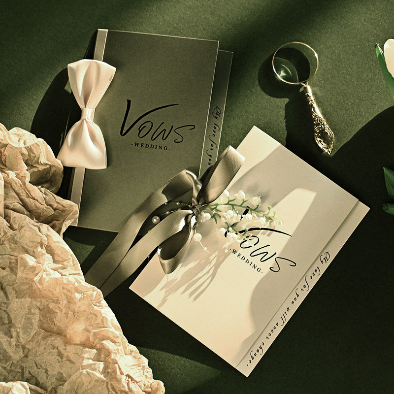 Wedding Vows Card Wedding Bride Groom Newcomer Oath speech This card handwritten Senteal little fresher swear Ben-Taobao