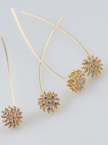 Медная инкрустация камня, цирконий ручной работы, заколка для волос, ювелирное украшение, аксессуары, 10мм, микроинкрустация