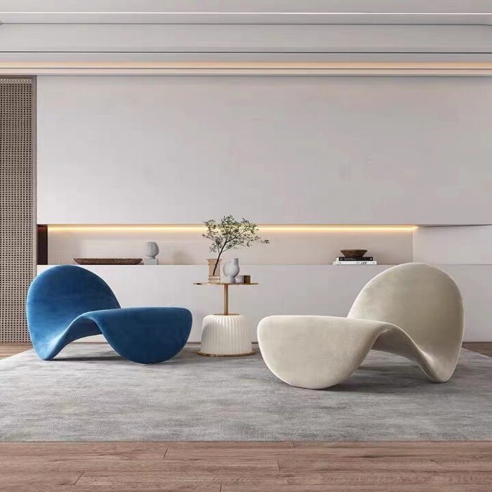 Nordic Light Lavish Leisure Chair Sample House Display Central Office Hotel Villa Guest Reception Area Beauty Salon Talks Sofa Chair Combination