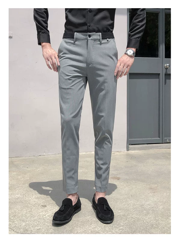 Phiên bản Hàn Quốc của quần nam thanh niên - Suit phù hợp quần tây cho nam béo bụng