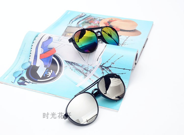 2018 mới hộp lớn nữ thủy triều lady dù để che nắng sunglasses dài mặt tròn mặt hoang dã chống nắng chống uv kính mát