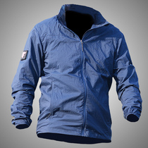 Archon outdoor sunscreen clothing Mens summer skin clothing ultra-thin quick-drying clothing Tactical sports windbreaker mountaineering clothing jacket