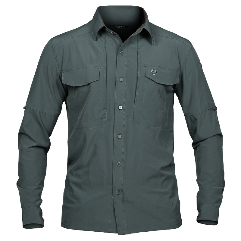 Constitutional Guard Quick-Dry Shirt Men's Long-Sleeve Tactical Shirt Military Fan Work Shirt Quick-Dry Breathable Multi-Pocket Military Shirt