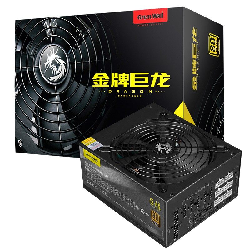 Great Wall Dragon Gold 1000 watt power supply 1000da computer power supply Desktop power supply support rtx3080ti
