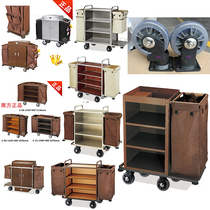 Southern C-37 hotel guest room single bilateral service car with door cover stainless steel wooden hand push linen tool car