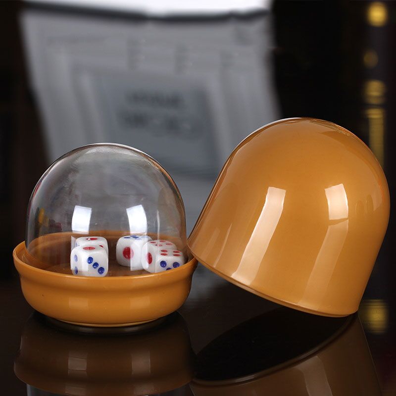 Anti-drop sieve with transparent cover with cover and bottom support sieve cup color cup dice ktv dice cup throwing cup to send dice