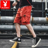 Playboy, Tide, трендовые хлопковые шорты, штаны для отдыха, в корейском стиле, свободный прямой крой