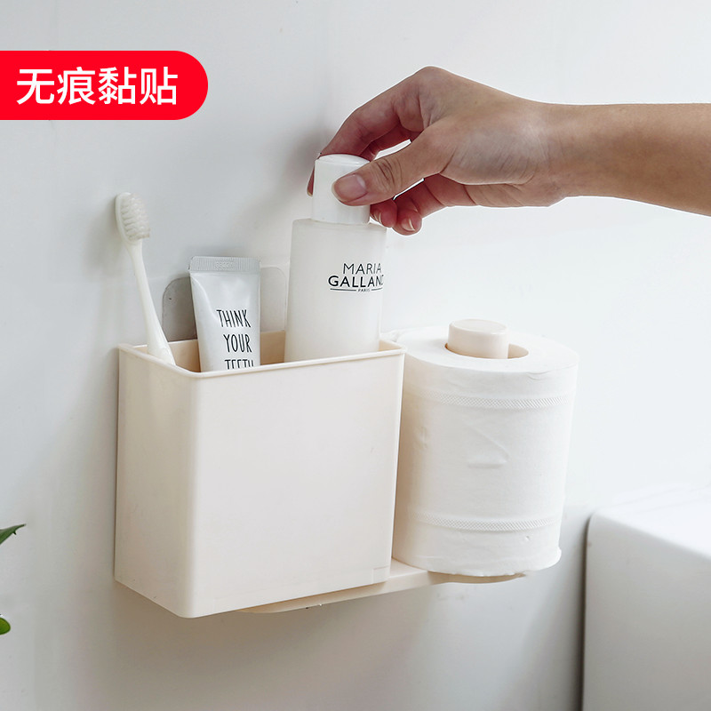 Creative Tissue Box Dressing Room Free to punch toilet rolls toilet rolls toilet paper box Home wall-mounted toilet paper shelving paper towel shelf