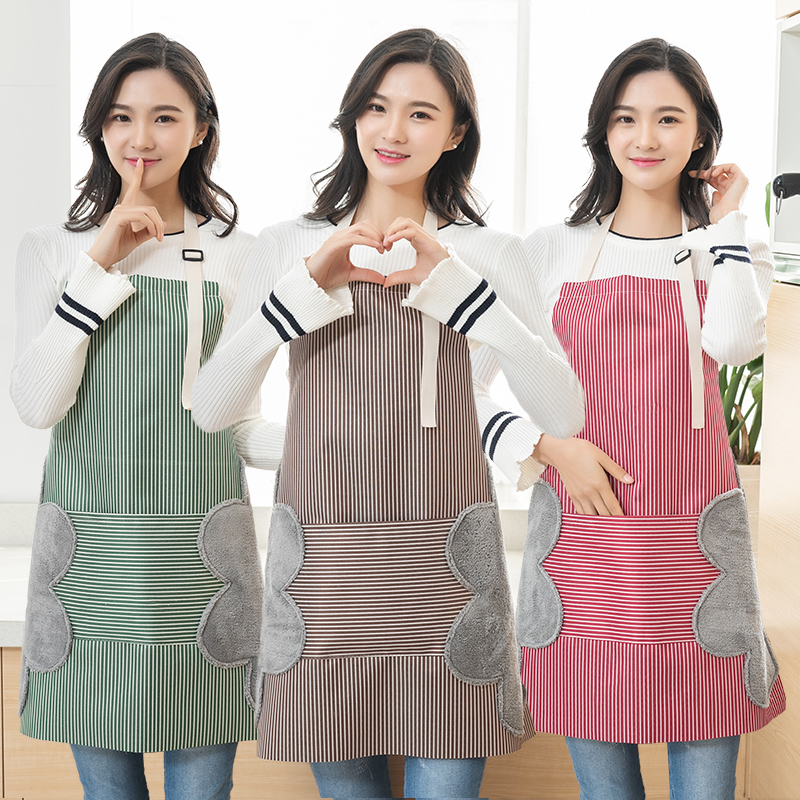 Creative Kitchen Apron Korean version Fashion waterproof and greaseproof female workers for cuddly cooking apron waistcoat Waistcoat Waistcoat Domestic