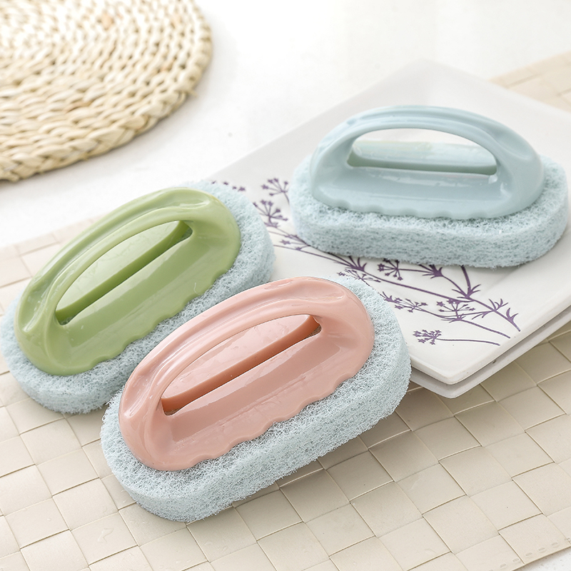 Wash and strong decontamination bath brush magic sponge brush ceramic tile kitchen supplies for Wash brush pot clean sponge
