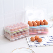 Kitchen 10 grid egg box refrigerator preservation box portable picnic egg storage box plastic egg box egg tray egg grid