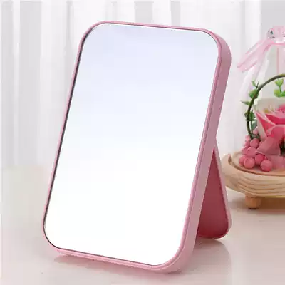 HD single-sided makeup mirror Desktop dressing mirror Beauty princess mirror Folding square mirror desktop makeup mirror