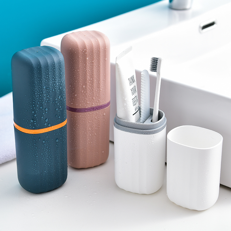 Simple household tooth cup Toothbrush storage box Portable travel mouthwash cup Brushing cup Tooth cylinder washing cup set