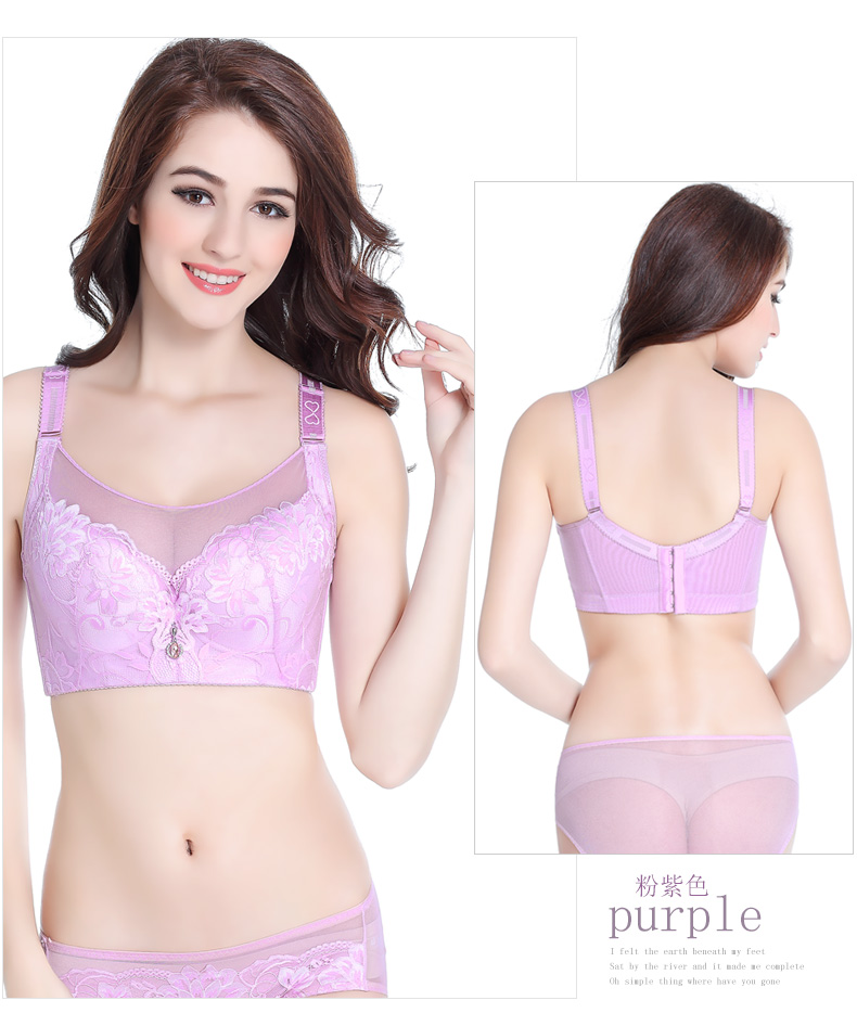 Phần mỏng mới kích thước lớn áo ngực lớn tập hợp để nhận được cặp áo ngực đầy đủ cup phụ nữ điều chỉnh các ống đồ lót hàng đầu với vòng thép áo bra quây