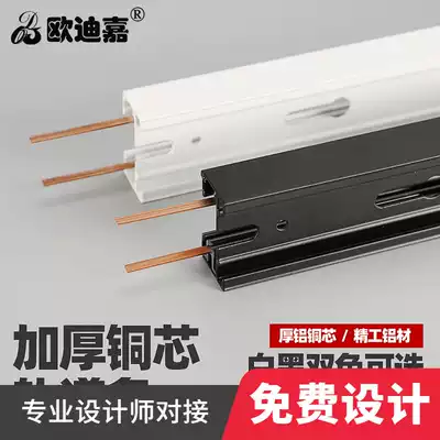 Oudijia spot light track light Track strip 1m 1 5m 0 5m slider Aluminum slide two-wire guide strip