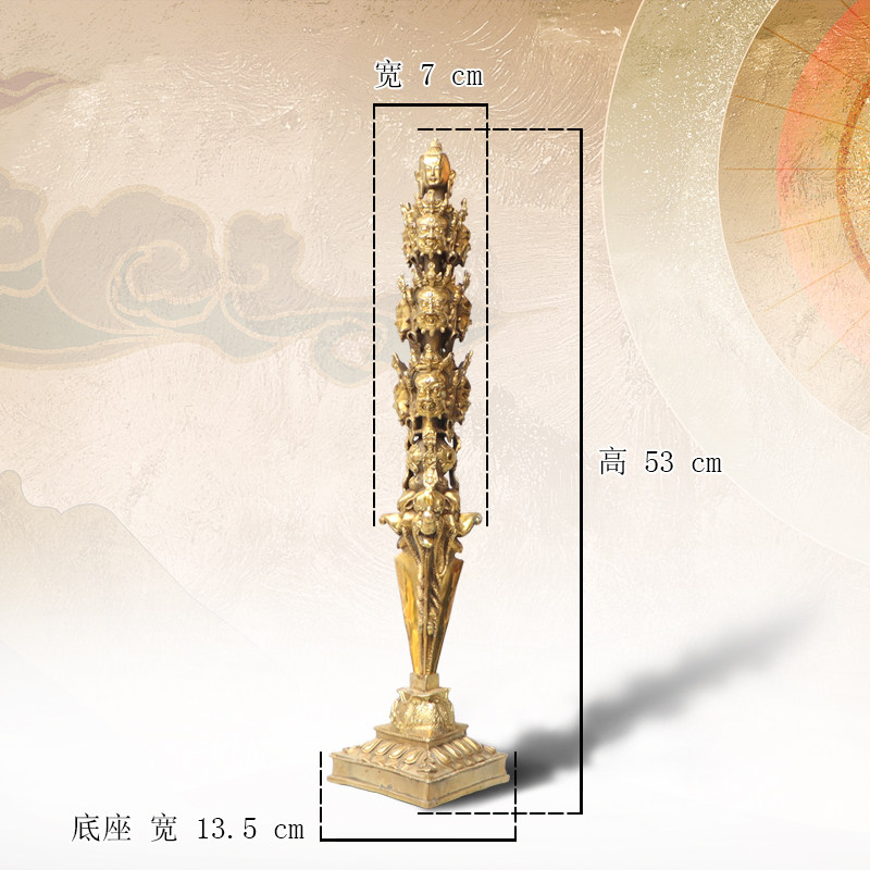 純銅金剛杵法器中式風格國風擺件密宗藏傳佛教降魔杵馬頭明王普巴金剛橛
