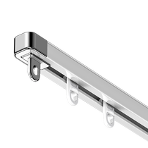 Curtain track double-track silent hook slide rail top-mounted side-mounted curtain complete set of telescopic pulley guide curtain rod
