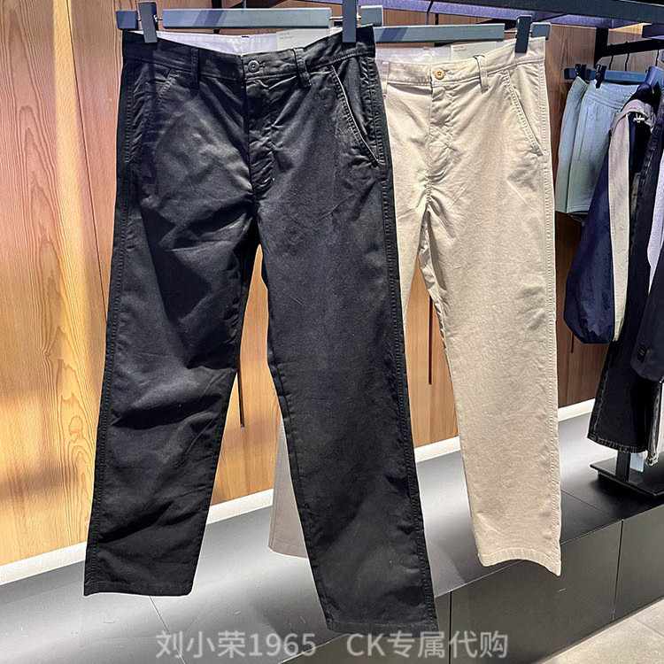 Ck Jeans Domestic Purchasing Agent 25 Spring/Summer New Men's Small Logo Straight-Leg Dress Pants Casual Trousers 4Rb602G
