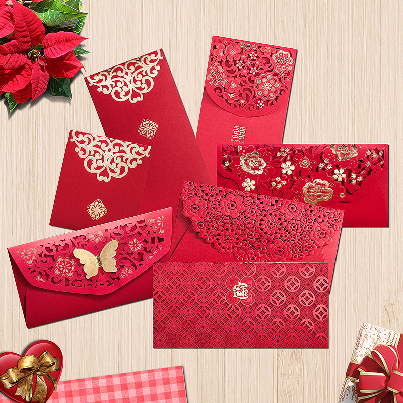 Barrenson wedding celebration items Great All Festive Character Red Packet Bags China Wind Creativity Upscale Wedding RMBten thousand Remouth