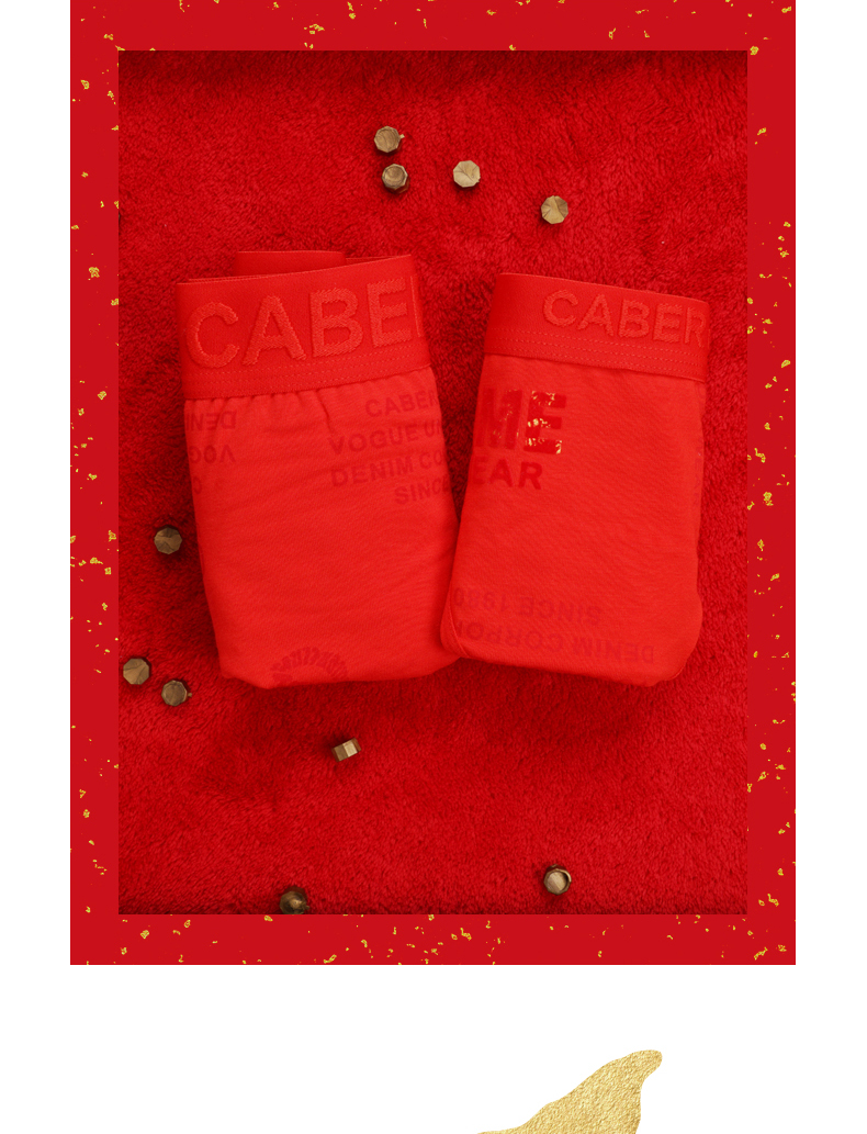Caber Cabaret đồ lót màu đỏ nam và nữ natal eo giữa gợi cảm đồ lót cặp đôi mới 2018 quần lót đôi nam nữ in hình ngộ nghĩnh