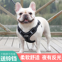 Slippery dog leash vest medium-sized dog dogfighting Corky chest strap small dog Teddy walking dog rope dog chain