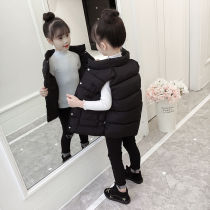 Childrens vest autumn and winter thickened outer style 2021 new baby boys and girls down cotton coat vest