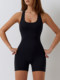 European and American Style One-Piece Bodysuit Fitness Clothing for Women Aerial Yoga Jumpsuit Training Suit High-End Butt-Lifting Summer