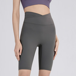 Five-Point Yoga Pants for Petite Women, Sports Fitness Shorts, V-Waist, Peach Butt, High-Waisted, Butt-Lifting, Women's Outerwear, Quick-Drying, Tight-Fitting