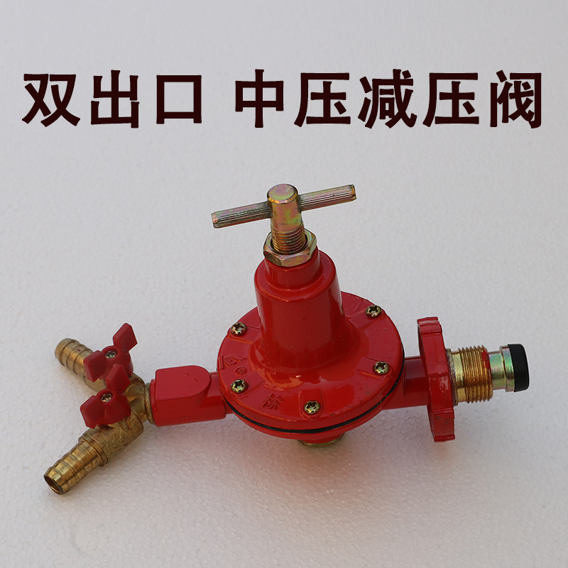Double outlet medium pressure fire stove pressure reducing valve gas tank pressure regulator gas bottle high pressure switch valve gas stove accessories