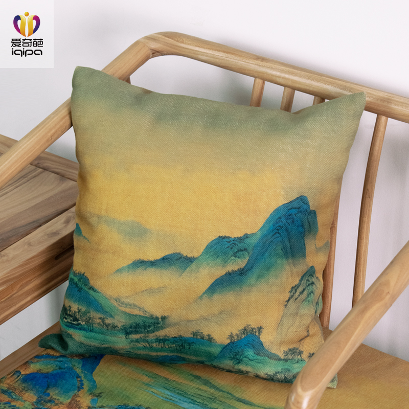Chinajiang mountain pillow cushion Chinese red wood sofa cushion tea building with pillow living room
