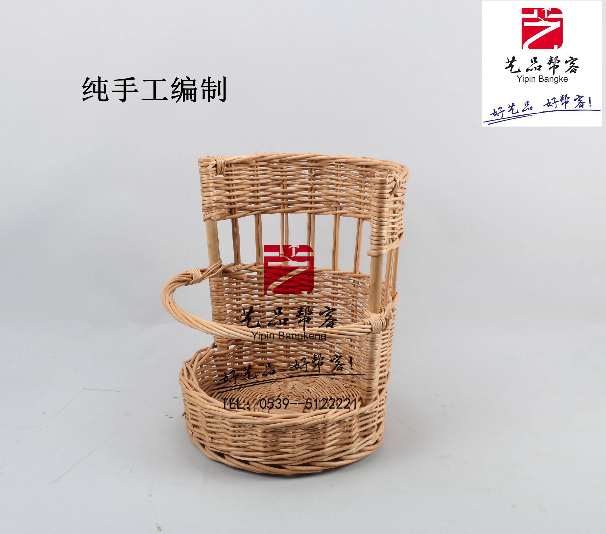 Art products Help customers Bread rack Baking soft natural wicker baguette basket Baguette basket display ornaments