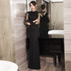 Sexy dress 2020 new night show evening dress long nightclub women's low-cut temperament suspender long skirt is thin