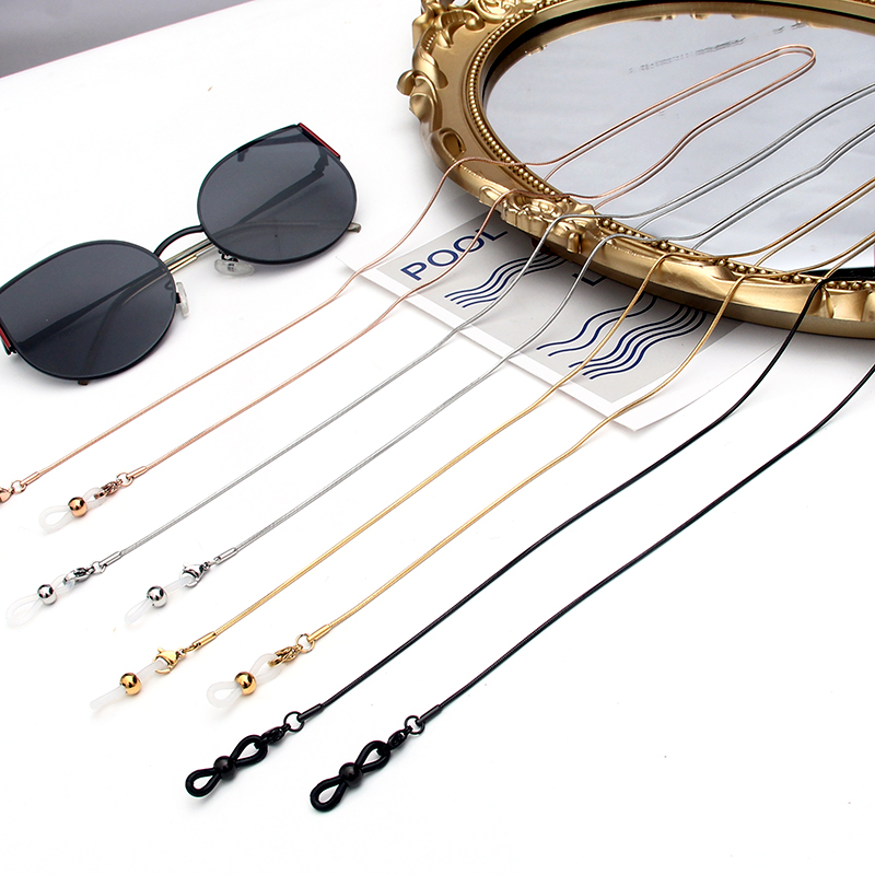 Snake chain stainless steel mask chain titanium steel glasses chain female hanging neck non-slip lanyard mask rope earphone hanging chain male